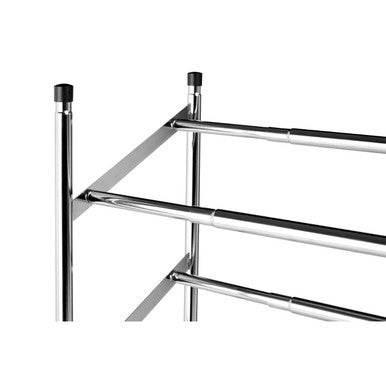 Orsina Tavia 4 Tier Shoe Rack | Extendable & Stackable Chrome Storage