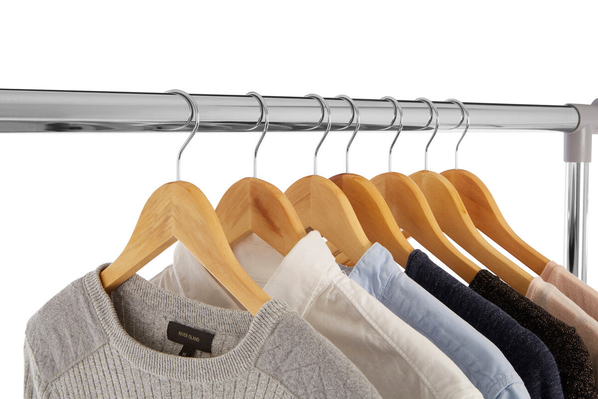 Orsina Cintre Wooden Clothes Hangers – Set of 20 Wardrobe Organizers