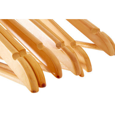 Orsina Cintre Wooden Clothes Hangers – Set of 20 Wardrobe Organizers