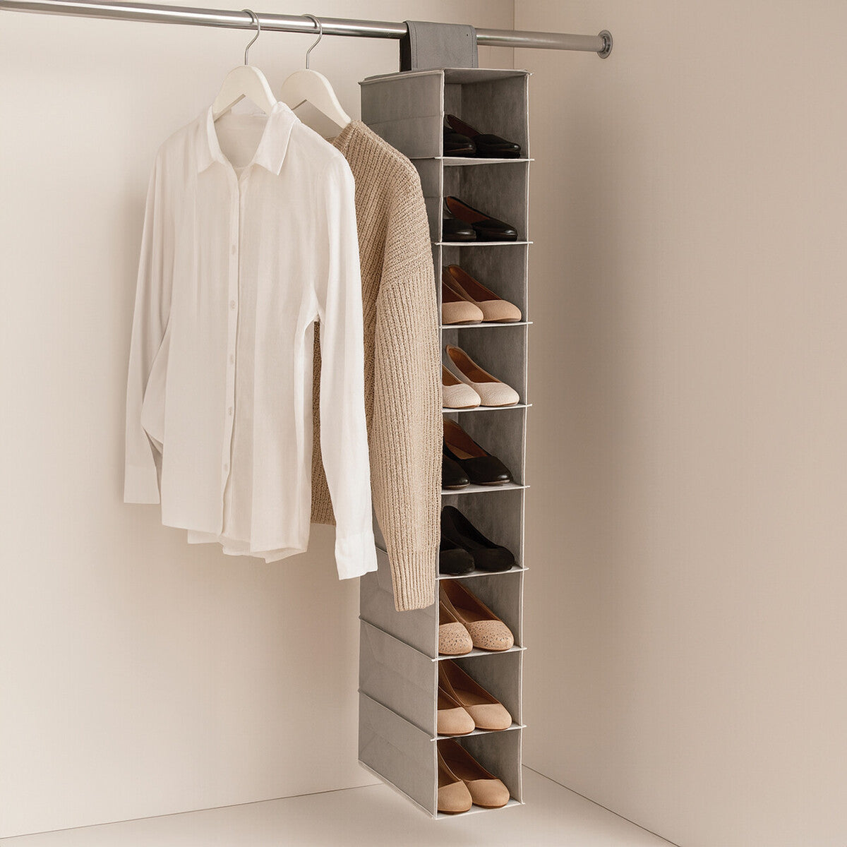 Orsina Tavia 10 Section Hanging Shoe Organiser | Wardrobe Storage