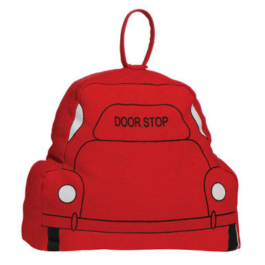 Orsina Red Fabric Car Door Stop – Modern Weighted Home Accessory