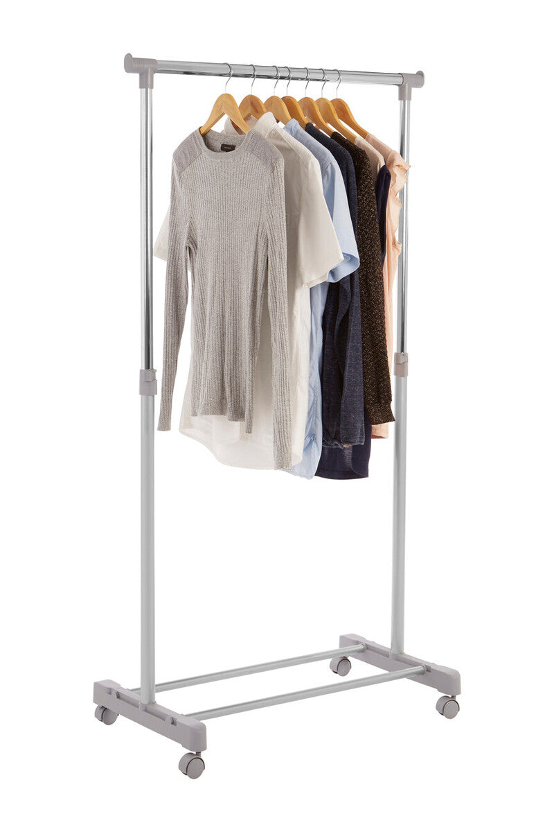 Orsina Ralesi Clothes Hanging Rail with Wheels - Grey & Chrome