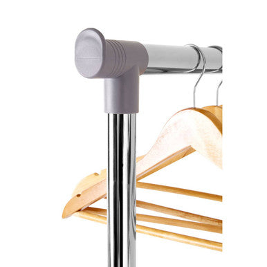 Orsina Ralesi Clothes Hanging Rail with Wheels - Grey & Chrome