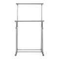 Orsina Ralesi Double Clothes Hanging Rail - Grey & Chrome Rolling Rack