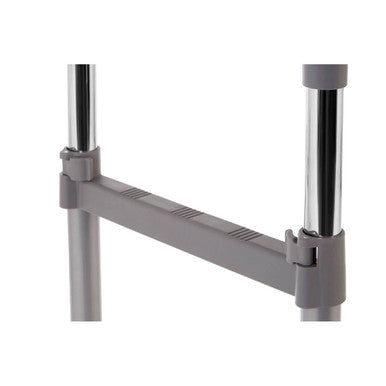Orsina Ralesi Double Clothes Hanging Rail - Grey & Chrome Rolling Rack