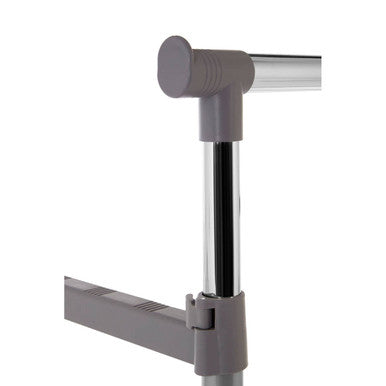 Orsina Ralesi Double Clothes Hanging Rail - Grey & Chrome Rolling Rack