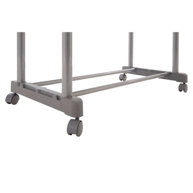 Orsina Ralesi Double Clothes Hanging Rail - Grey & Chrome Rolling Rack