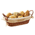 Orsina Orla Small Willow Bread Basket with Cream Lining | Woven Server