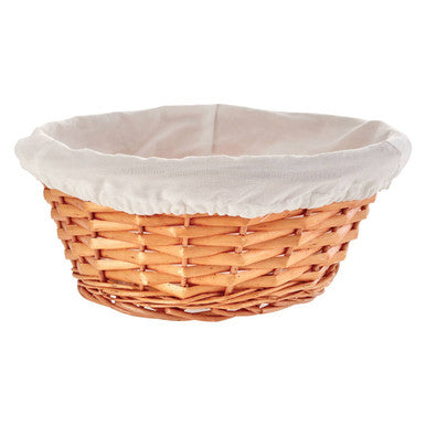 Orsina Orla Round Wicker Storage Basket with Cream Lining