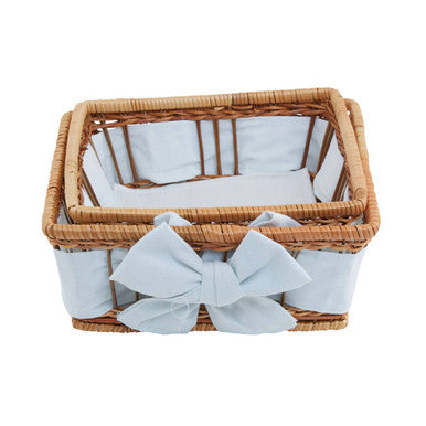 Orsina Orla Natural Fern Storage Baskets with Lining - Set of 2