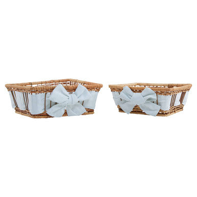 Orsina Orla Natural Fern Storage Baskets with Lining - Set of 2