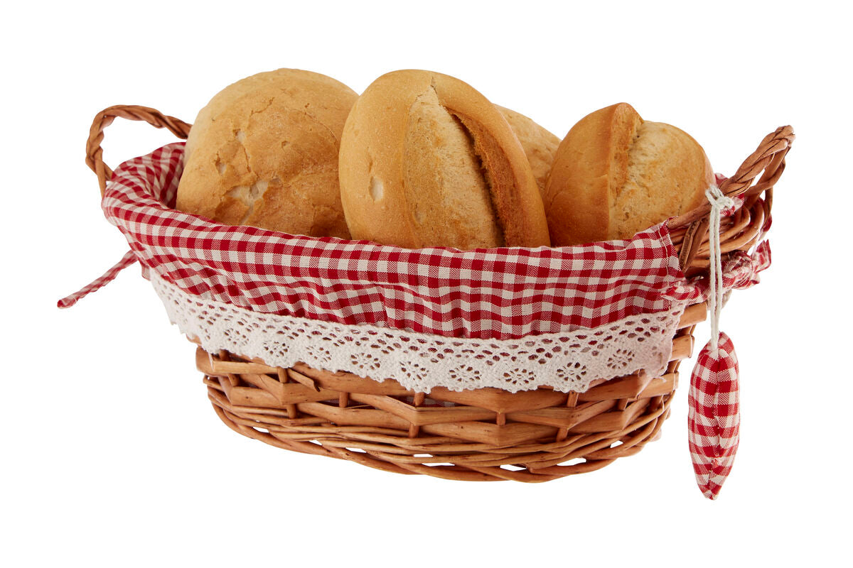 Orsina Willow Bread Basket with Red Gingham Lining – Rustic Tableware