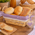Orsina Orla Small Willow Bread Basket | Purple Gingham Lining