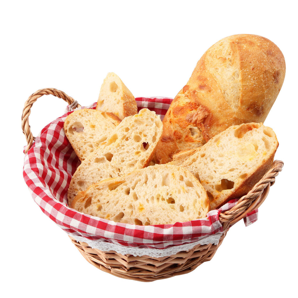 Orsina Orla Round Willow Bread Basket | Red Gingham Lining Serving Tray