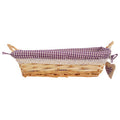 Orsina Orla Willow Bread Basket – Large Rectangular Purple Gingham