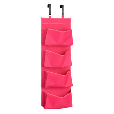 Orsina Verti 4-Tier Over Door Hanging Organiser – Hot Pink Storage