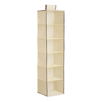 Orsina 6-Section Hanging Garment Organiser – Cream Closet Storage