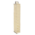 Orsina Tavia 10 Section Hanging Shoe Organiser – Cream & Brown Trim