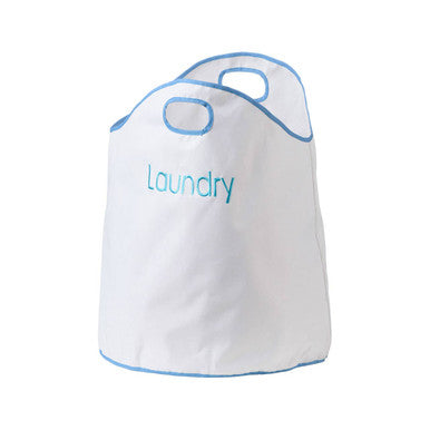 Orsina GreenLoop Laundry Bag – Portable White and Blue Hamper