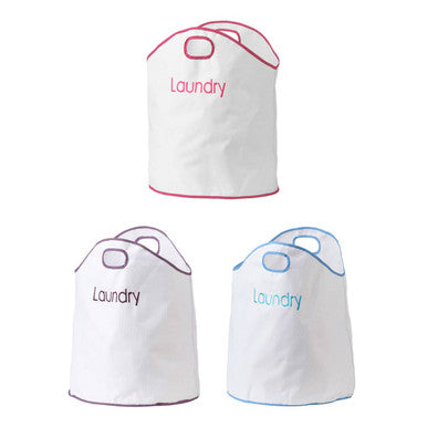 Orsina GreenLoop Laundry Bag – Portable White and Blue Hamper