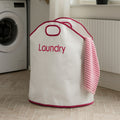 Orsina GreenLoop Laundry Bag | White and Hot Pink Portable Hamper