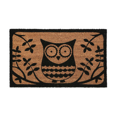 Orsina Owl Coir Doormat – Natural Fiber Non-Slip Entryway Welcome Mat