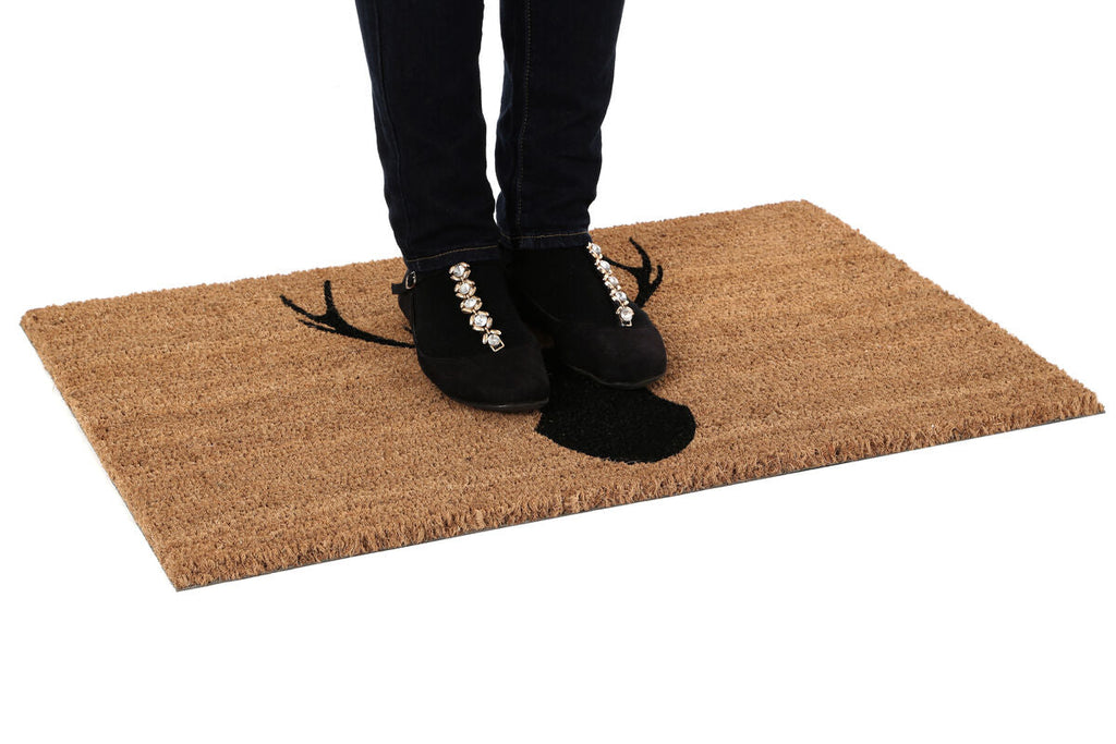 Orsina Coir Stag Doormat – Natural Fiber Entrance Mat with PVC Base
