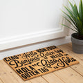 Orsina Greetings Coir Doormat – Durable Eco-Friendly Modern Welcome Mat