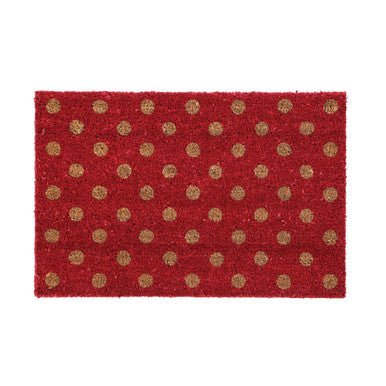 Orsina Polka Dot Coir Doormat – Durable Natural Fiber Entrance Mat