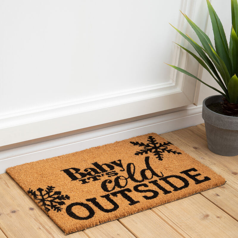 Orsina Filta Cold Outside Coir Doormat – Winter Seasonal Entrance Mat