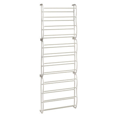 Orsina Tavia 12 Tier Over Door Shoe Rack – Cream Space Saving Storage