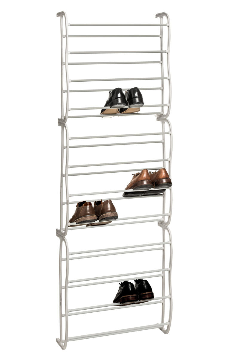 Orsina Tavia 12 Tier Over Door Shoe Rack – Cream Space Saving Storage