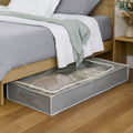 Orsina Tavia Underbed Storage Bag with Window – Grey Fabric Organizer