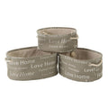 Orsina Panier Grey Oval Storage Baskets - Set of 3 Home Organisers