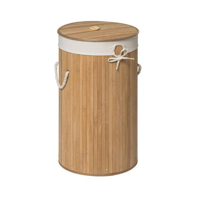 Orsina Natural Round Laundry Hamper – Sustainable Bamboo Storage