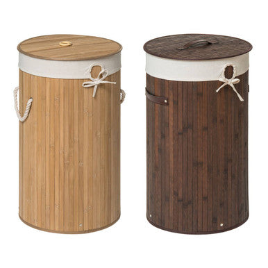 Orsina Natural Round Laundry Hamper – Sustainable Bamboo Storage