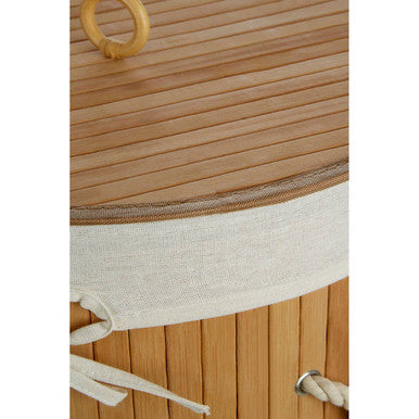 Orsina Natural Round Laundry Hamper – Sustainable Bamboo Storage