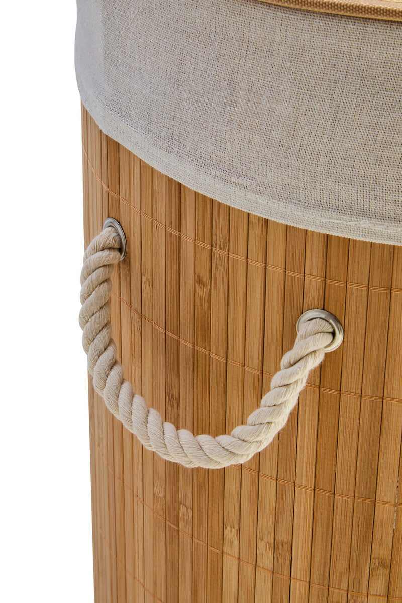 Orsina Natural Round Laundry Hamper – Sustainable Bamboo Storage