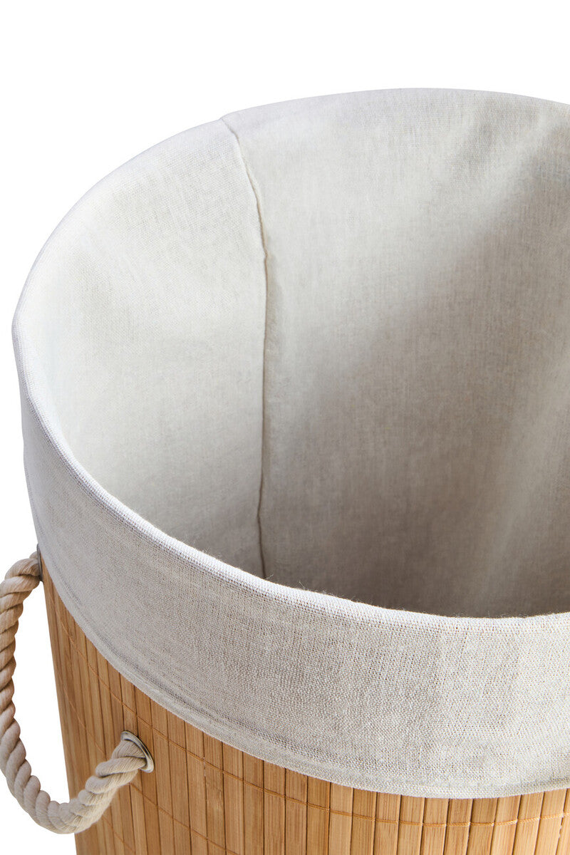 Orsina Natural Round Laundry Hamper – Sustainable Bamboo Storage