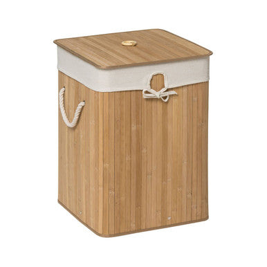 Orsina Kankyo Natural Bamboo Square Laundry Hamper – Space Saving Basket