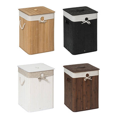Orsina Kankyo Natural Bamboo Square Laundry Hamper – Space Saving Basket