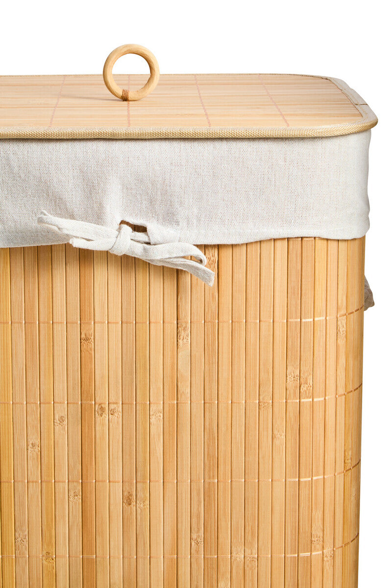 Orsina Kankyo Natural Bamboo Square Laundry Hamper – Space Saving Basket