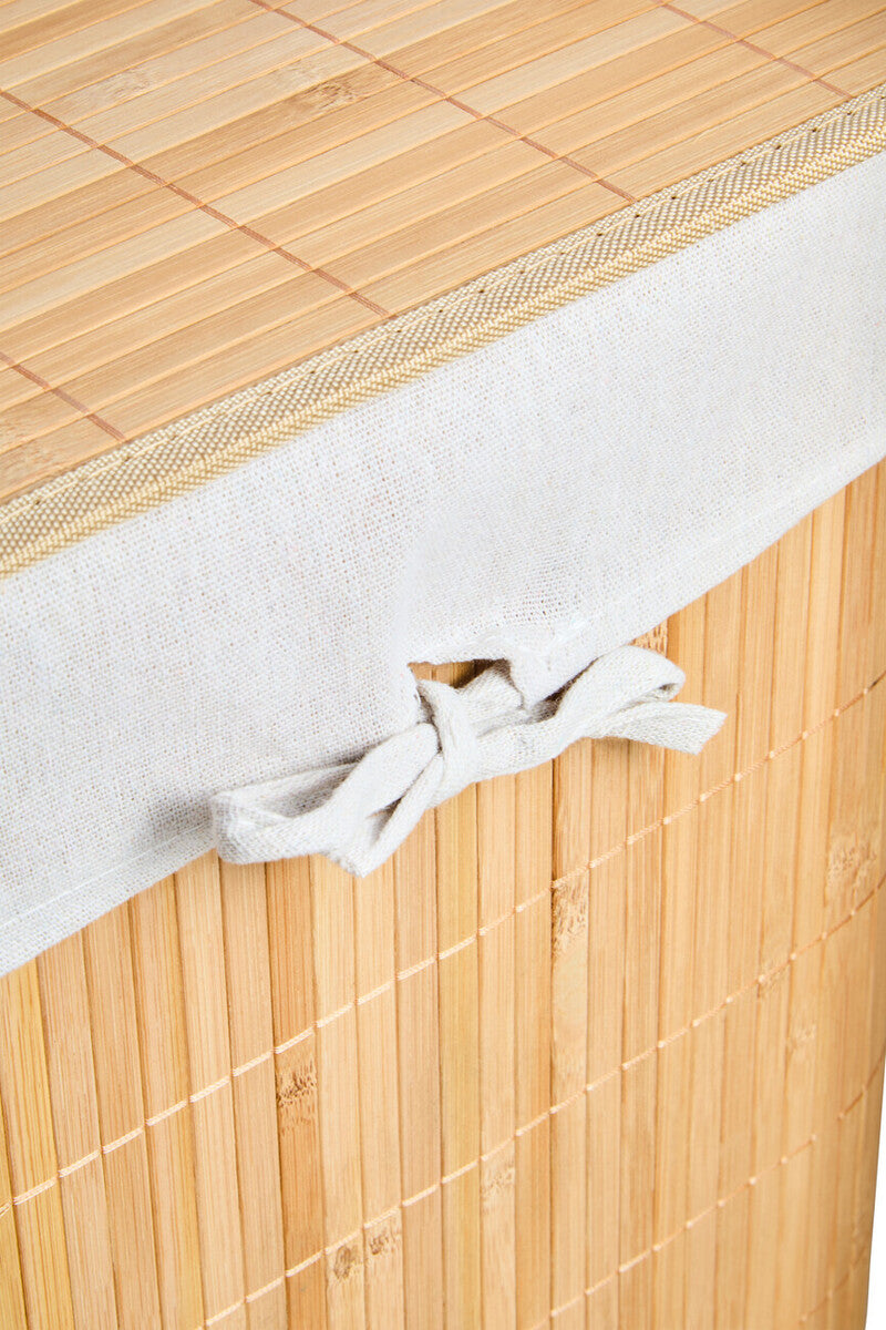 Orsina Kankyo Natural Bamboo Square Laundry Hamper – Space Saving Basket