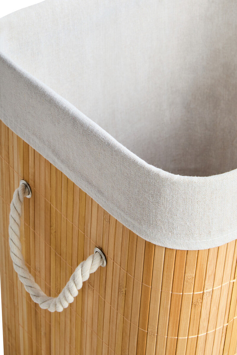 Orsina Kankyo Natural Bamboo Square Laundry Hamper – Space Saving Basket