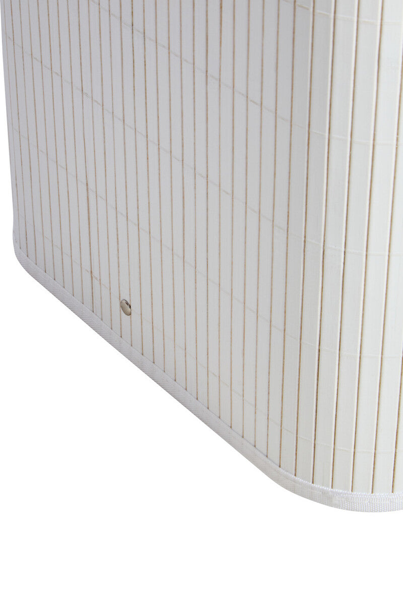 Orsina White Square Laundry Hamper – Modern Eco-Friendly Bamboo Storage