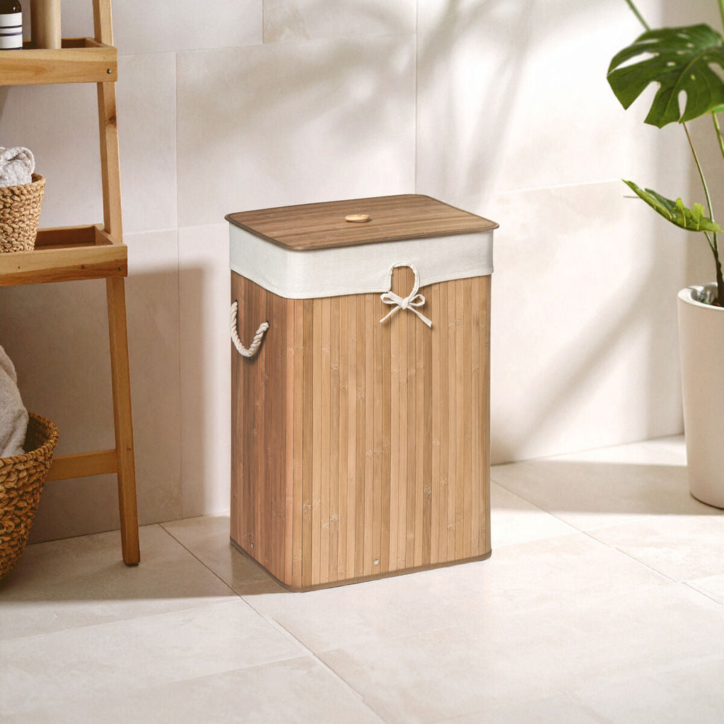 Orsina Kankyo Rectangular Natural Bamboo Laundry Hamper | Space Saving