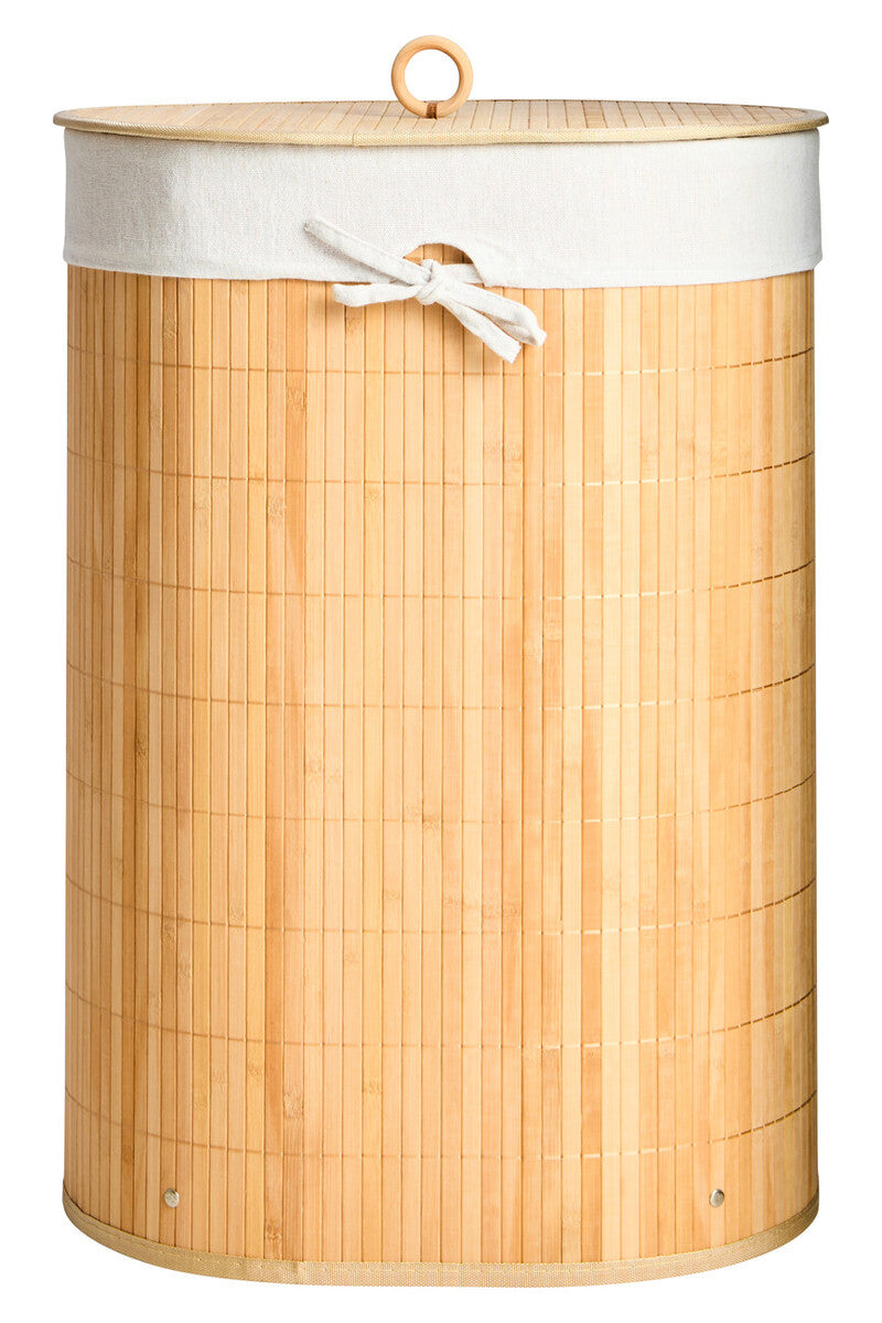Orsina Natural Oval Laundry Hamper – Premium Bamboo Storage Basket
