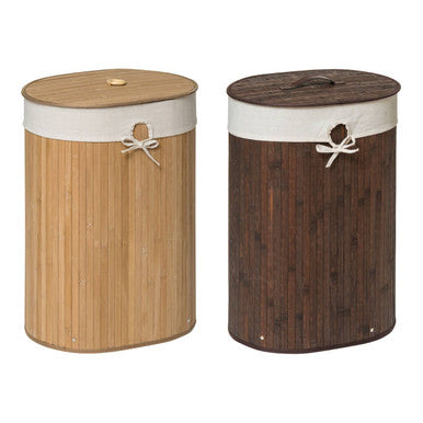 Orsina Natural Oval Laundry Hamper – Premium Bamboo Storage Basket