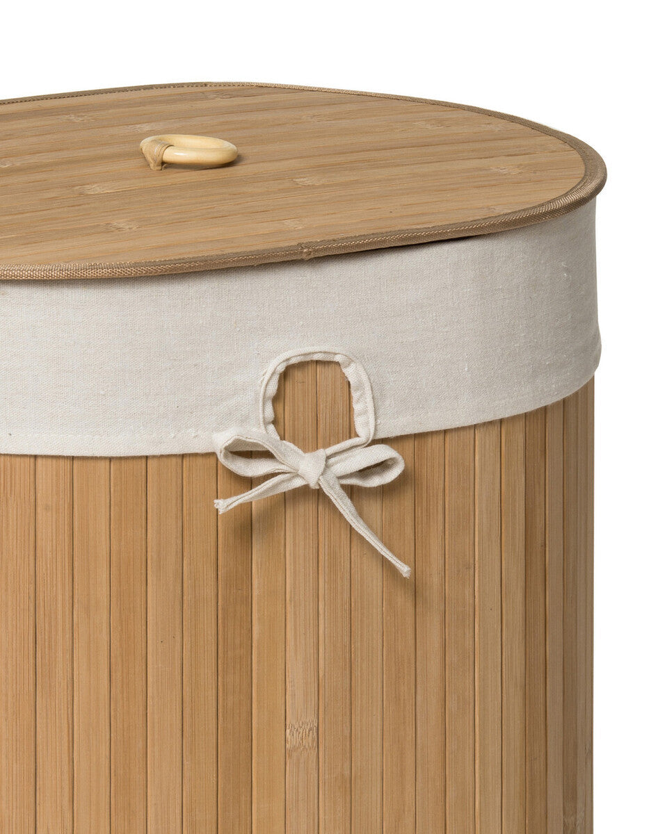 Orsina Natural Oval Laundry Hamper – Premium Bamboo Storage Basket