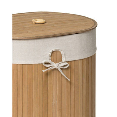 Orsina Natural Oval Laundry Hamper – Premium Bamboo Storage Basket